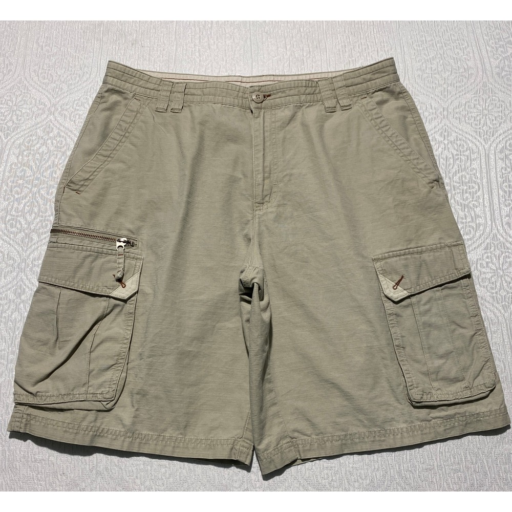 Columbia Mens Tan Cotton Cargo Shorts Size 36 XM 4592 Hiking Outdoor Utility